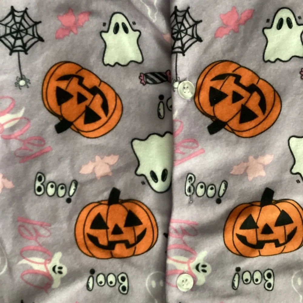 Toddler Girl Halloween Purple Pajamas Size 3T Pajamas  PJ Pumpkin Ghost Fall